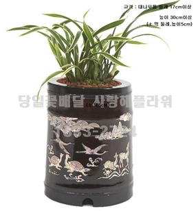 나전칠기 옻칠화분-4
