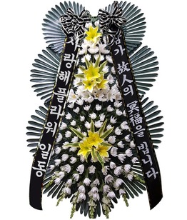 검정리본 근조3단