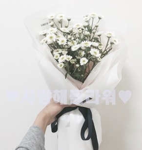 흰소국꽃다발