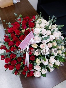 하트팡팡 100송이 바구니