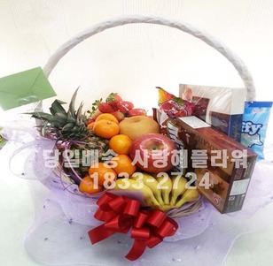 과일+과자 혼합바구니